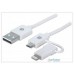 Cable USB a micro USB + adaptador Lightning integrado 1 m 